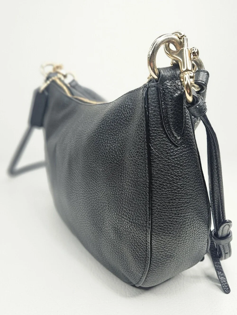 Authentic Coach Chelsea Convertible Hobo Crossbody Shoulder Bag Black Leather
